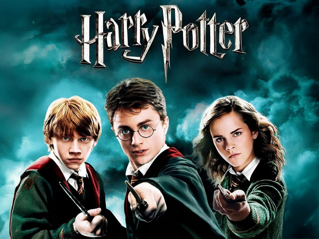 Harry Potter, Hermiona i Ron.