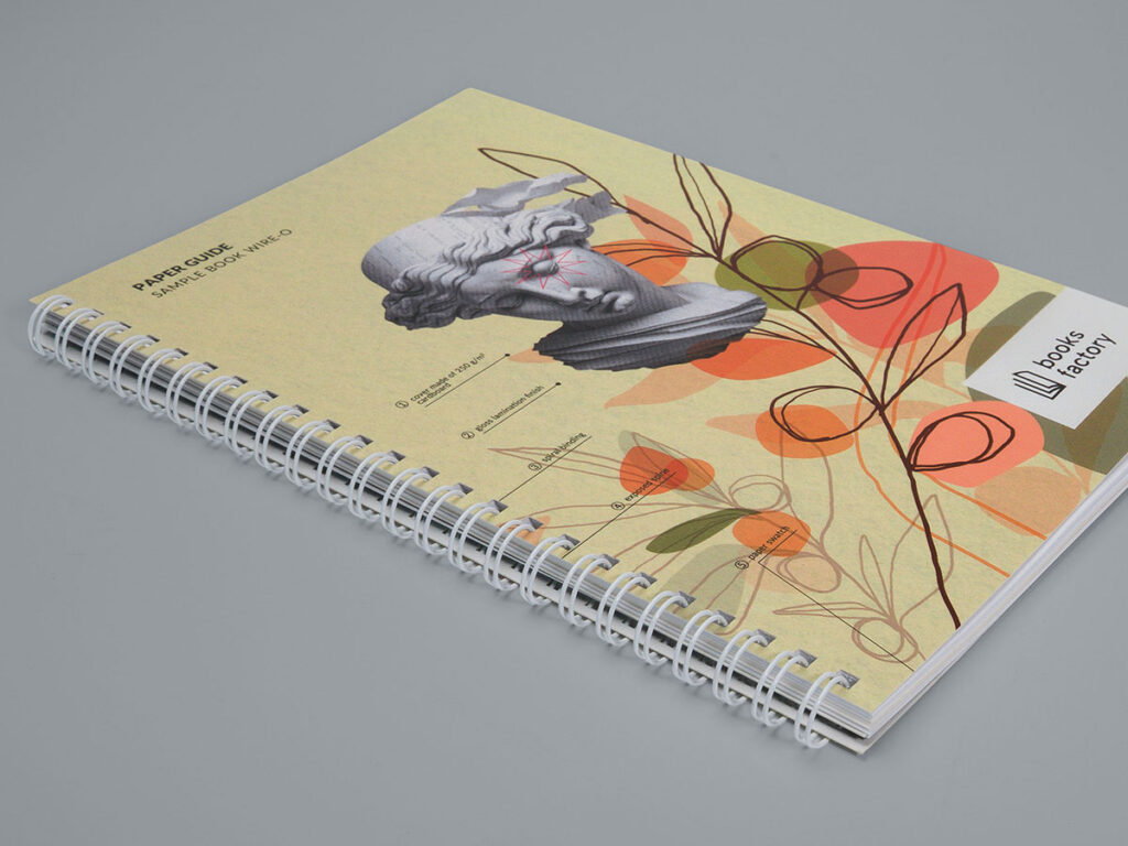Sample Book Wire-O. Paper Guide, a Books Factory paper sample book. 