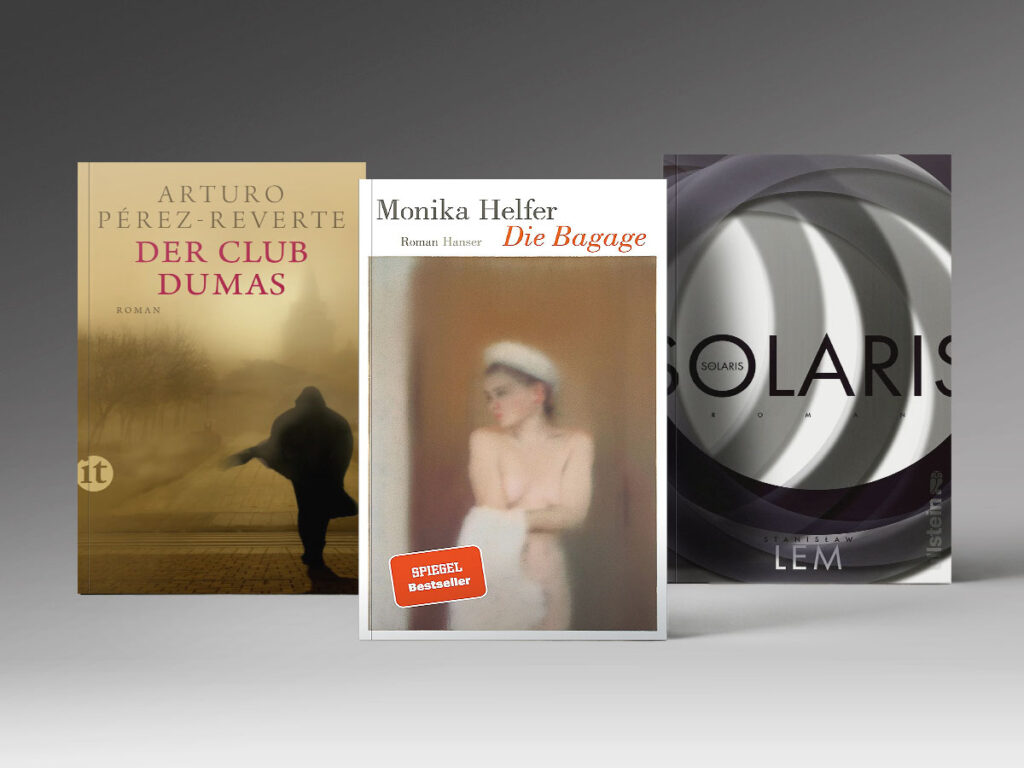 Drei Bücher: Der Club Dumas, Die Bagage, Solaris.