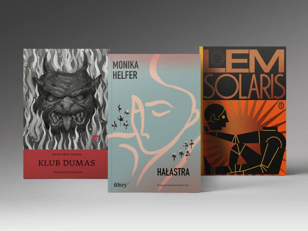 Trzy książki: Klub Dumas, Hałastra, Solaris.