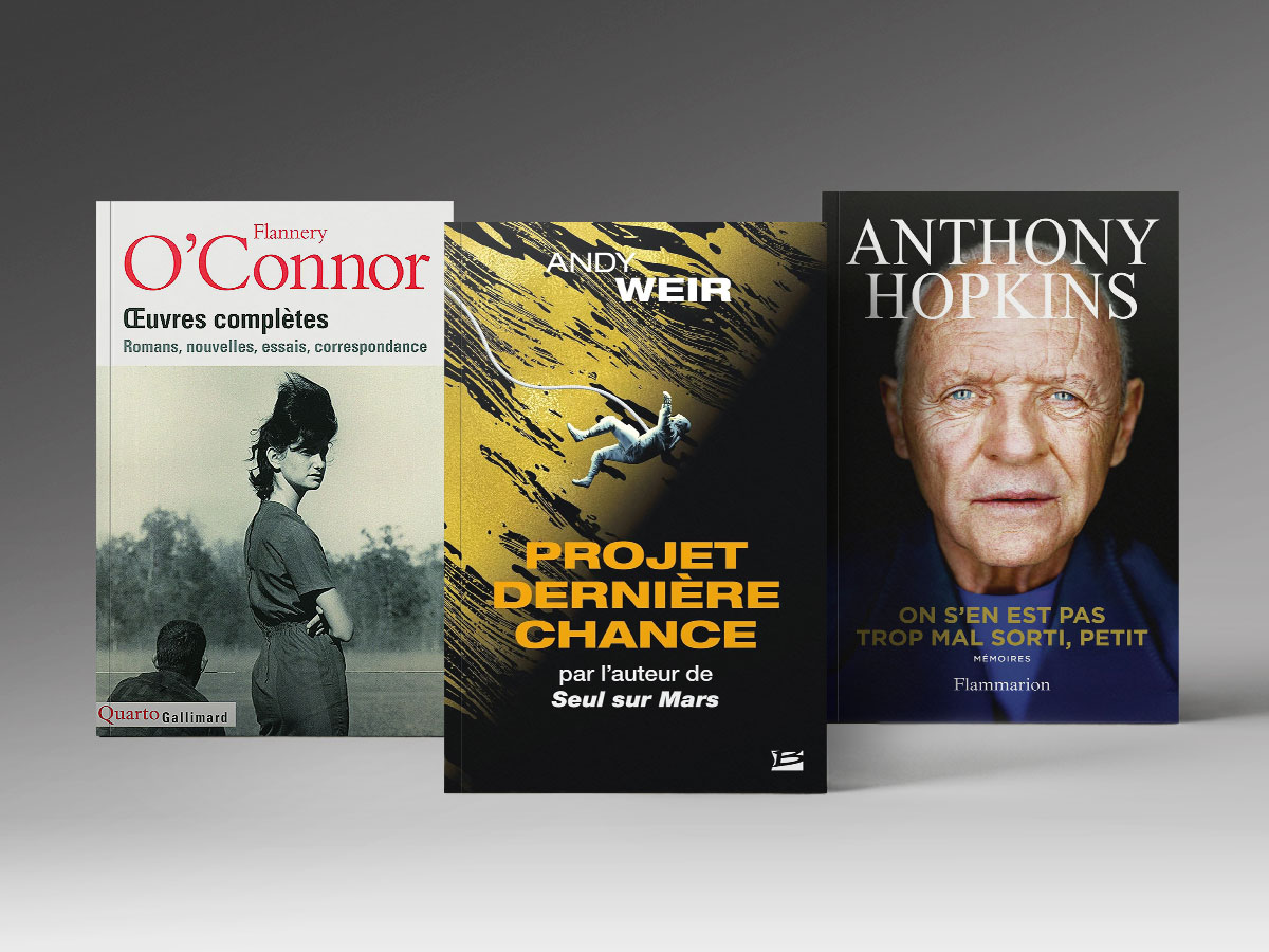 Livres : « On s'en est pas trop mal sorti, petit : Mémoires », « Projet Dernière Chance », « Œuvres complètes : Romans, nouvelles, essais, correspondance »