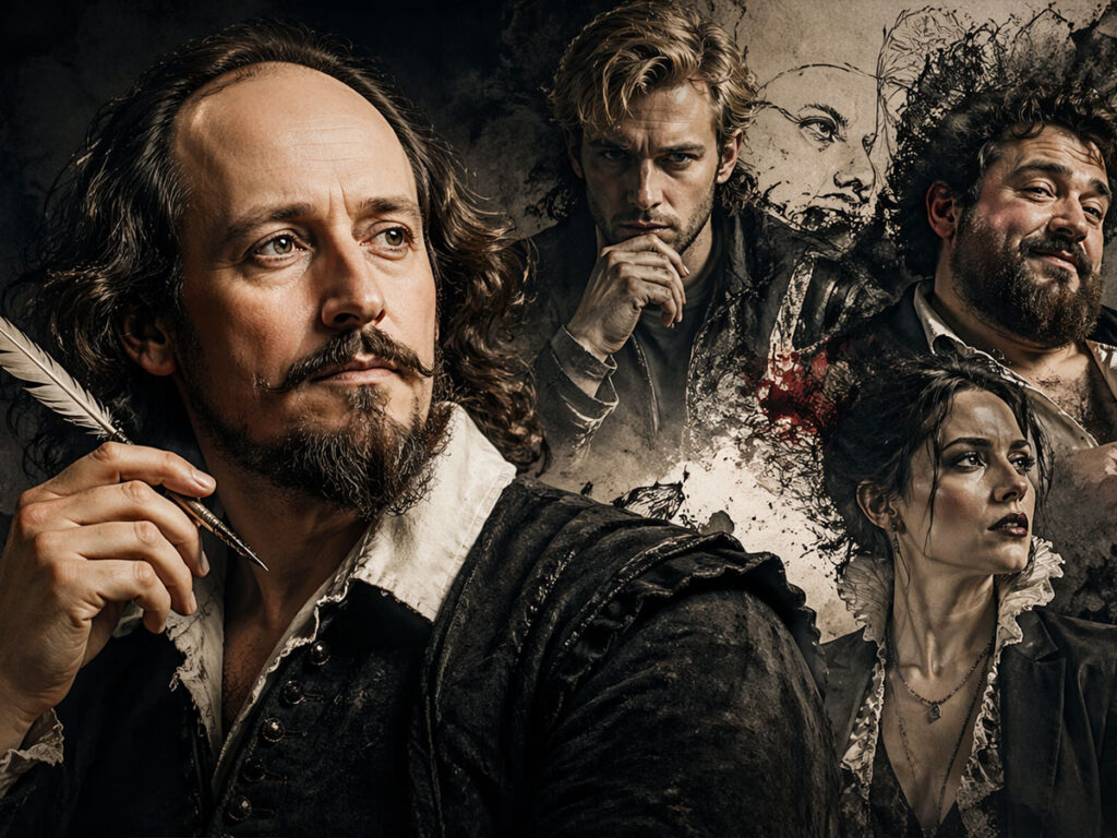 Shakespeare and the characters he created.